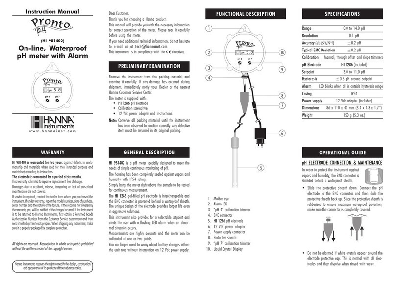 Hanna Instruments HI 981402 User manual