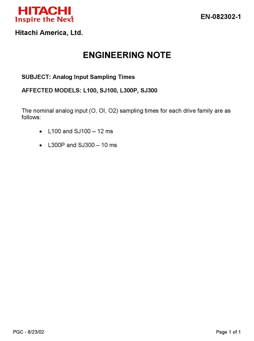 Hitachi L100 Series Engineering note