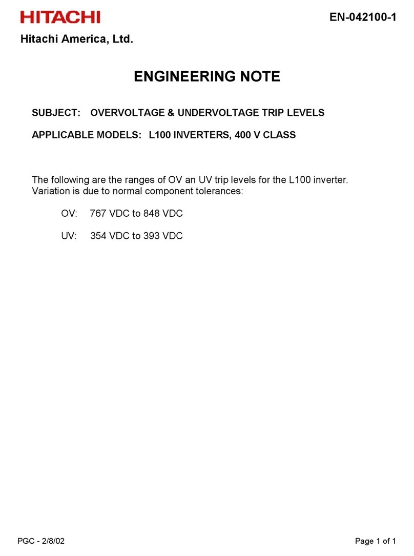 Hitachi L100 Series Engineering note