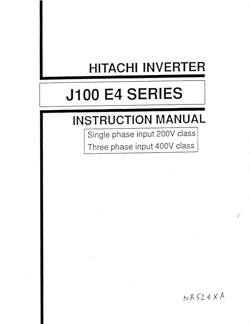 Hitachi J100 E4 SERIES User manual Hitachi J100 E4 SERIES User manual