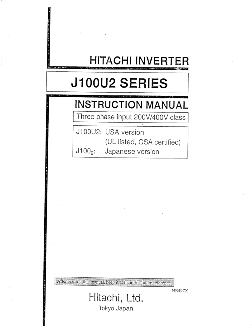 Hitachi J100U2 SERIES instruction manual