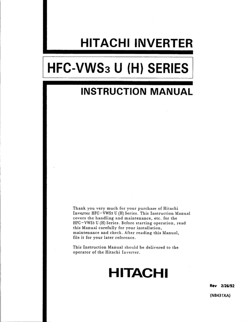 Hitachi HFC-VWS3 U SERIES, HFC-VWS3 H SERIES User manual