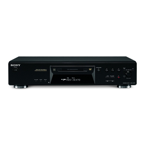 Sony MDS-JE470 - Md Player User manual