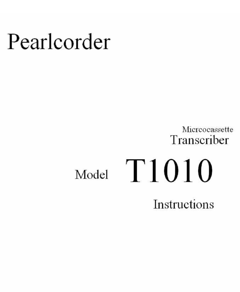 Olympus T1010 - Pearlcorder Transcriber Transcription Machine... instruction manual