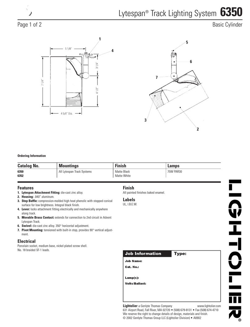 Lightolier Lytespan 6350 User manual Lightolier Lytespan 6350 User manual