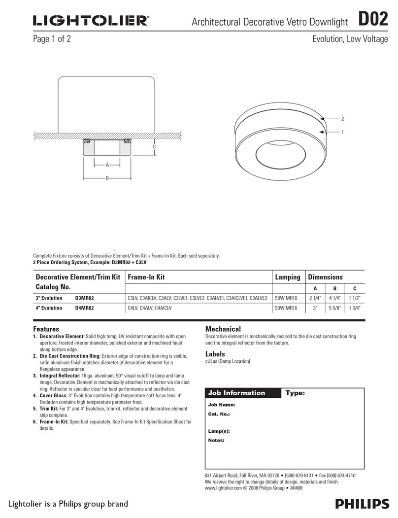 Lightolier D02 User manual Lightolier D02 User manual