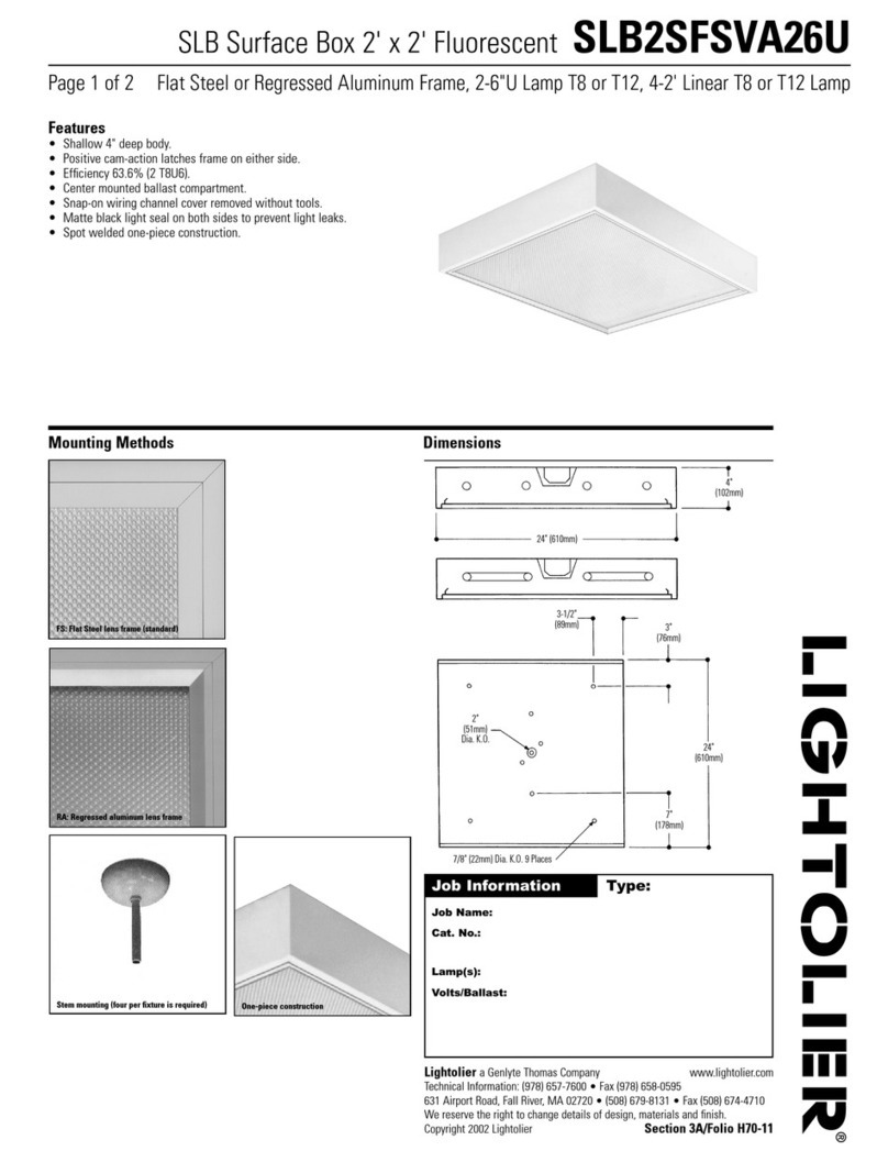 Lightolier SLB2SFSVA26U User manual
