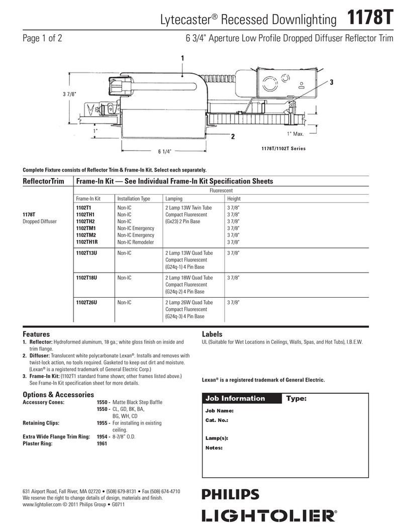 Lightolier Lytecaster 1178T specification