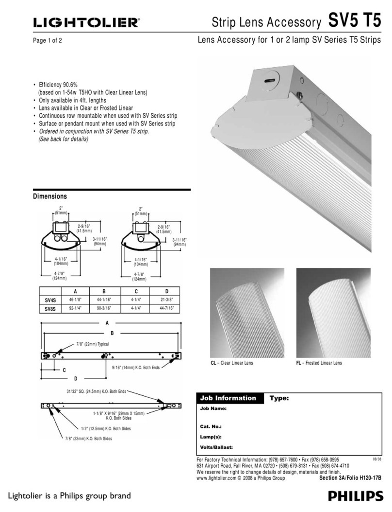 Lightolier SV5 T5 specification