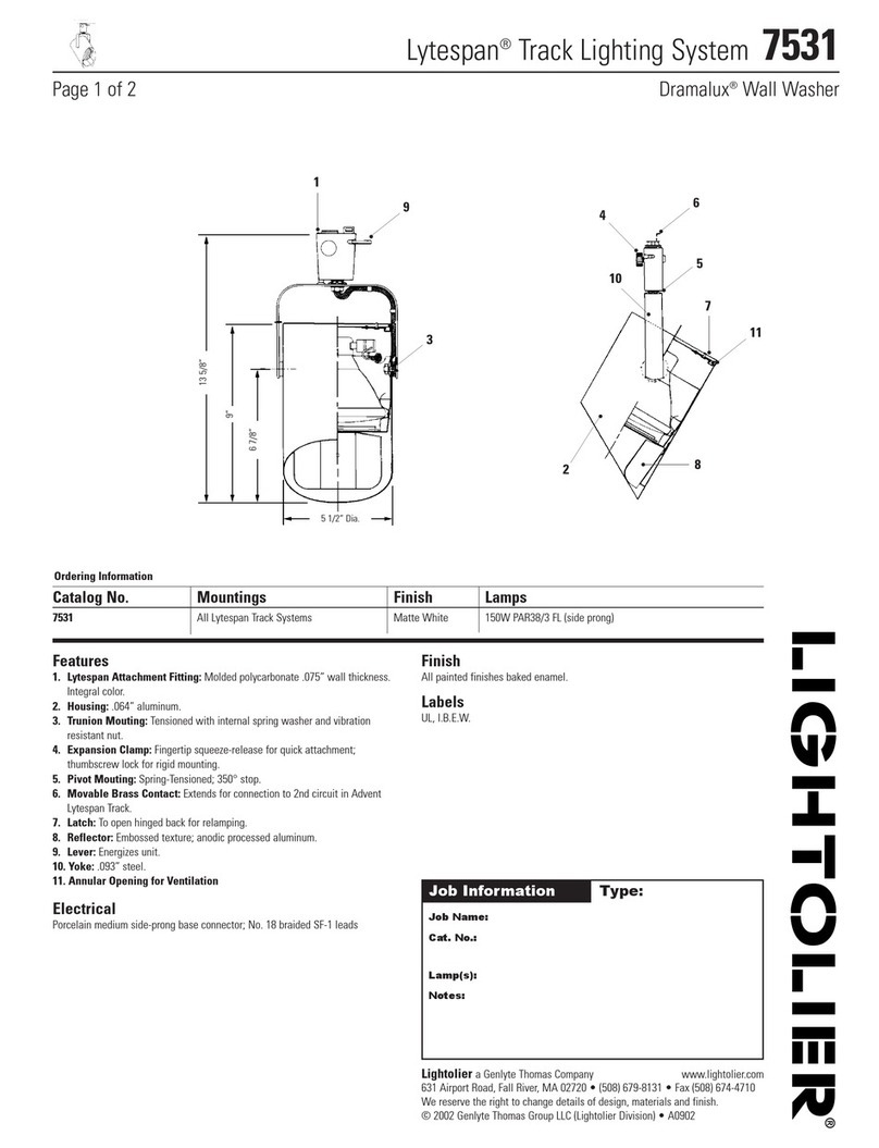 Lightolier Lytespan 7531 User manual