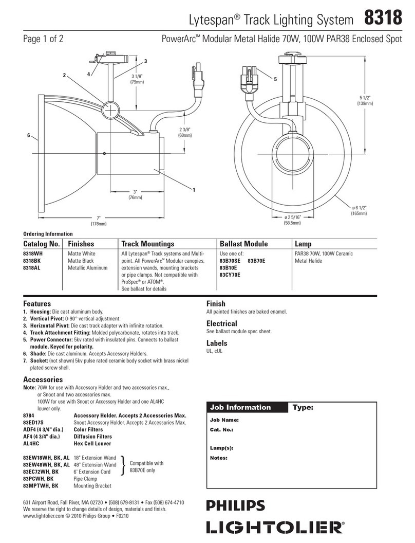 Lightolier Lytespan 8318 specification