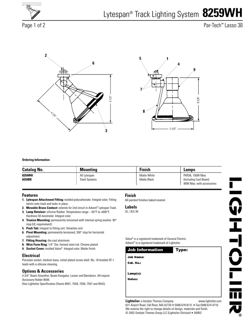 Lightolier Lytespan 8259WH User manual Lightolier Lytespan 8259WH User manual