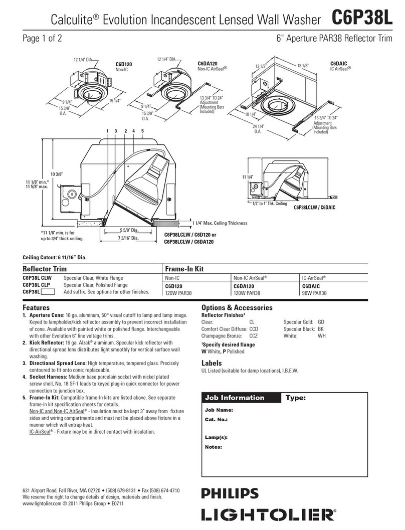 Lightolier Calculite C6P38L specification