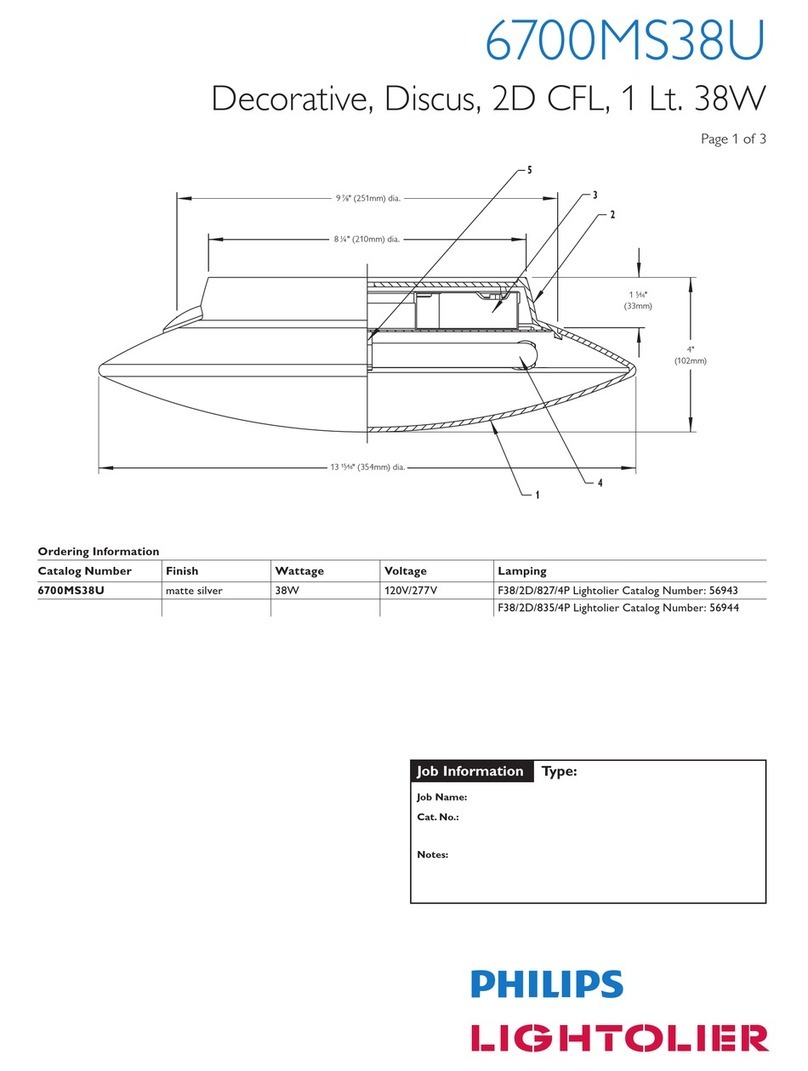 Lightolier 6700MS38U User manual