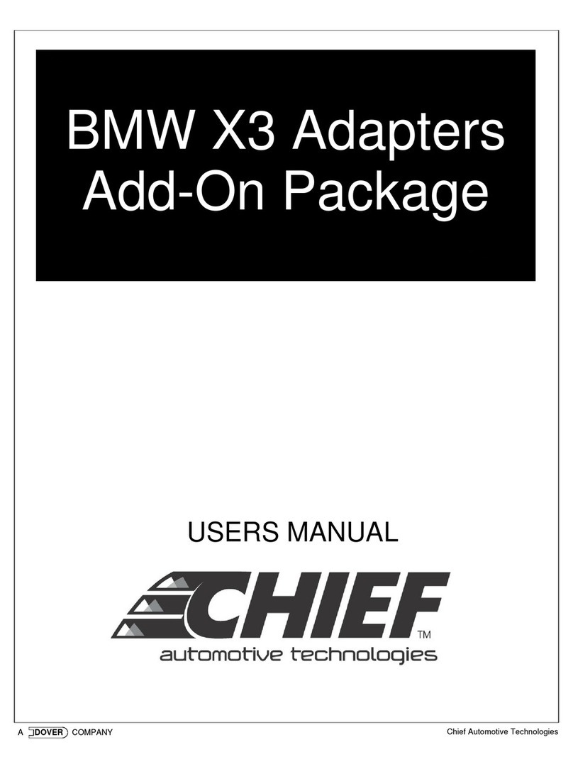 CHIEF BMW X3 Adapters user manual