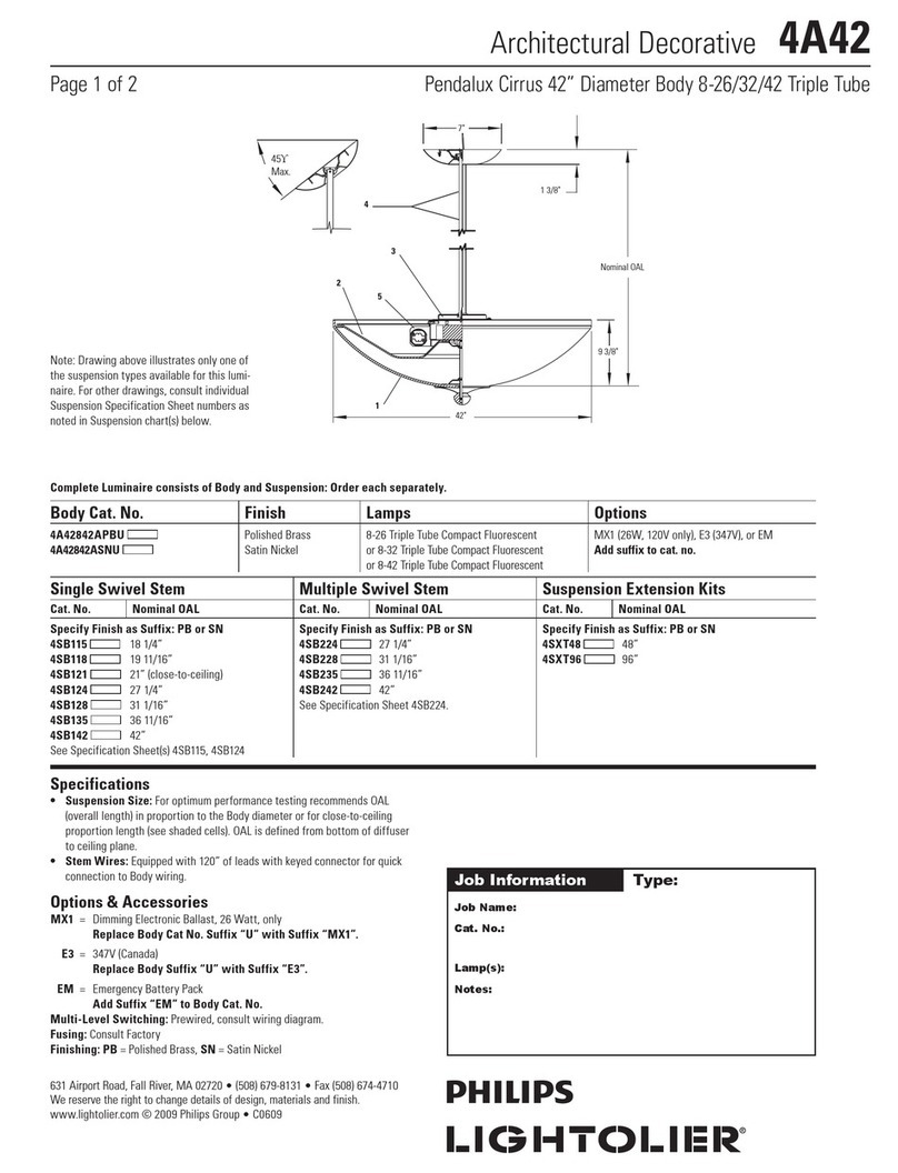 Lightolier 4A42 User manual