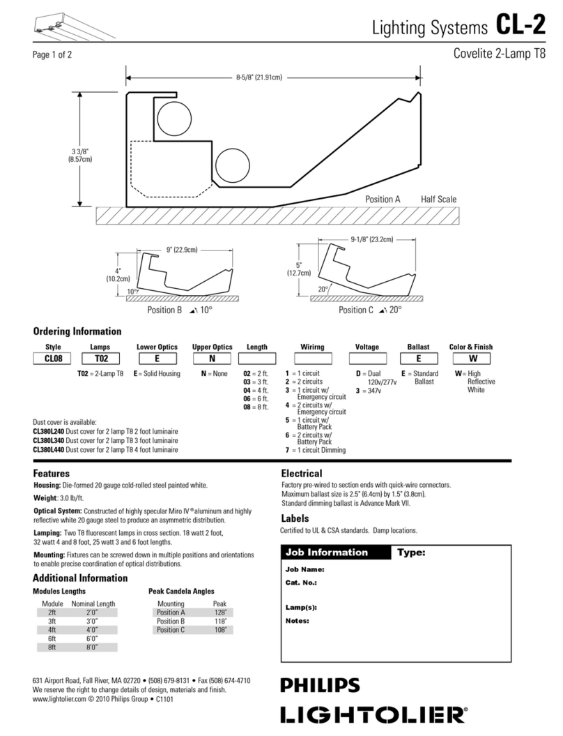 Lightolier CL-2 specification