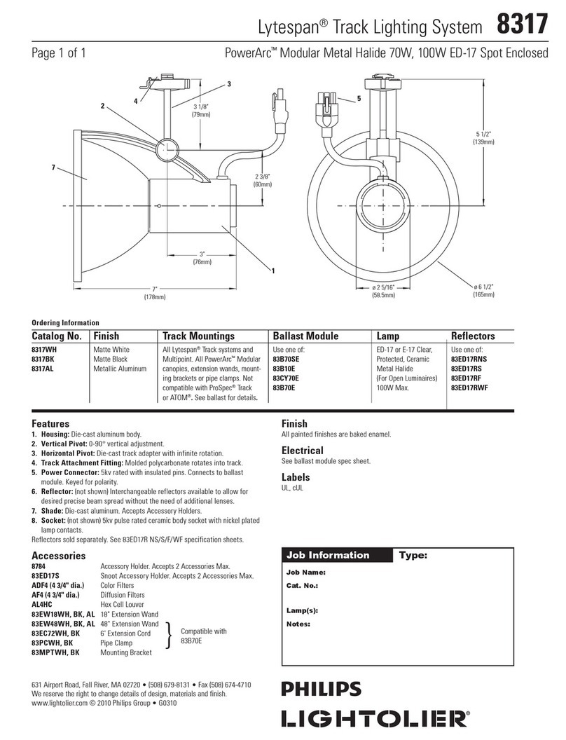 Lightolier Lytespan 8317 User manual Lightolier Lytespan 8317 User manual