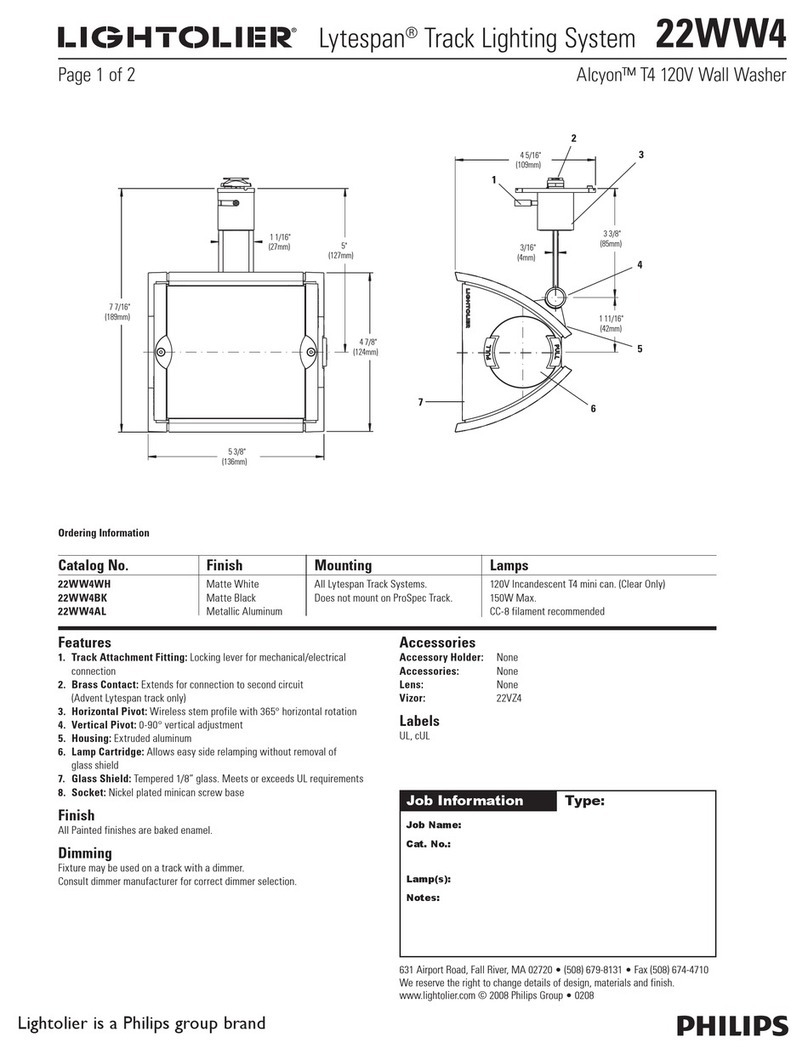 Lightolier Lytespan 22WW4 specification