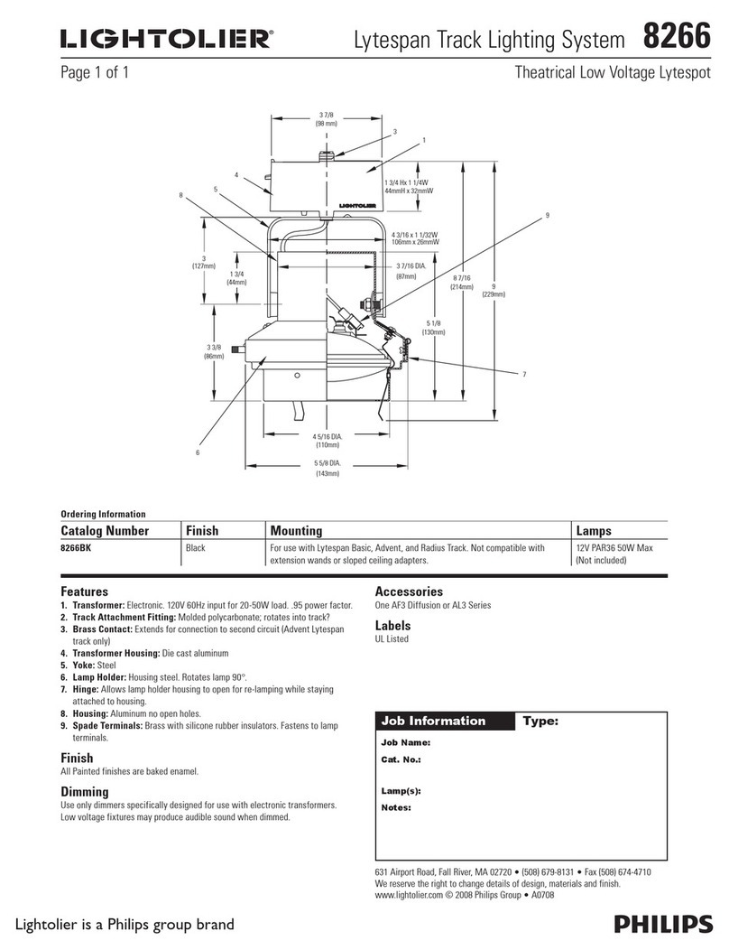 Lightolier Lytespan 8266 User manual Lightolier Lytespan 8266 User manual