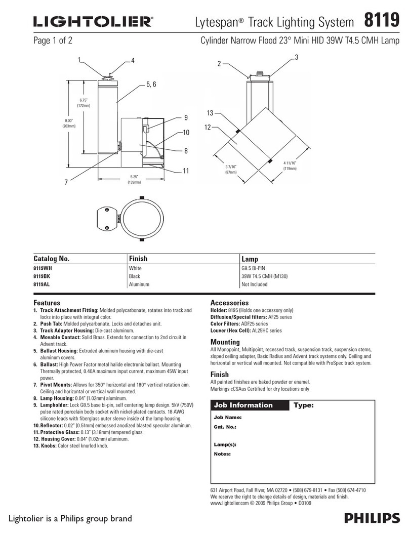 Lightolier Lytespan 8119 User manual