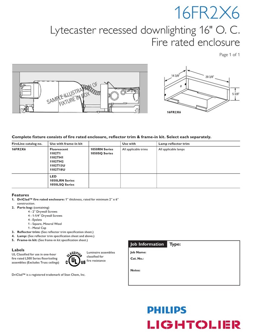 Lightolier 16FR2X6 User manual