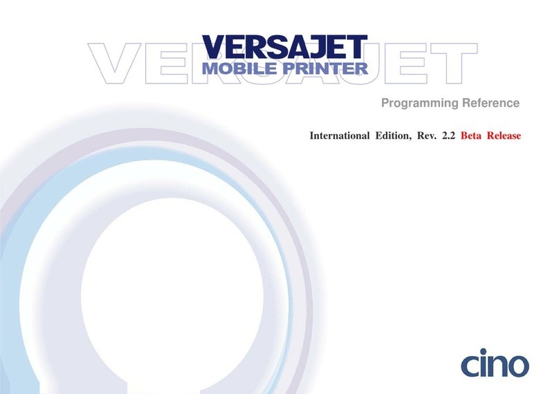 Cino VERSAJET International Edition, Rev. 2.2 Beta... Programming reference