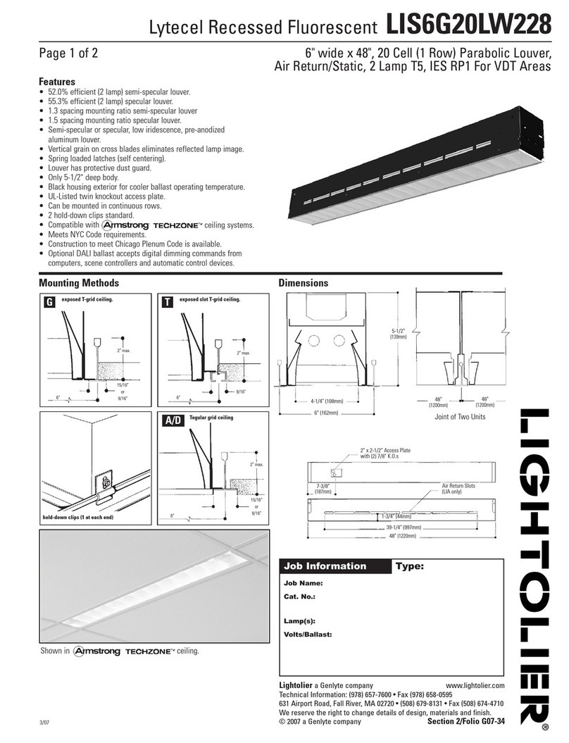 Lightolier LIS6G20LW228 User manual