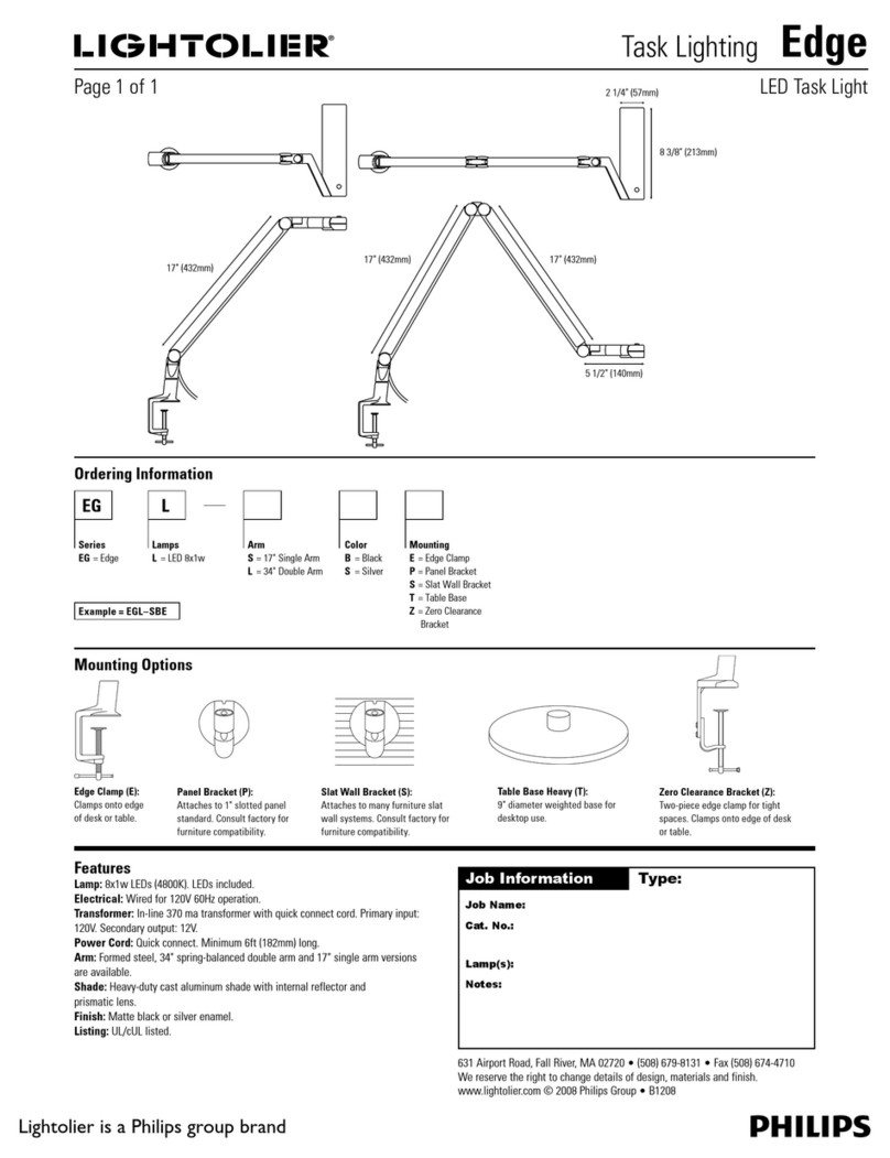 Lightolier Edge User manual