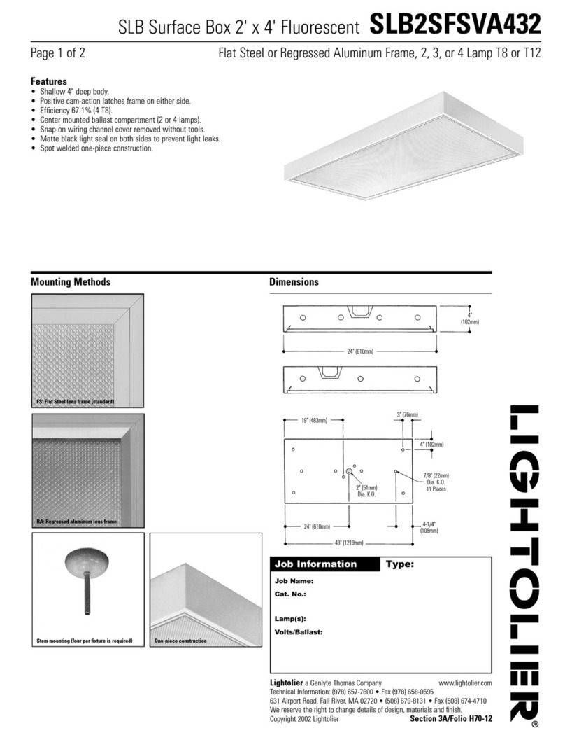 Lightolier SLB2SFSVA432 specification