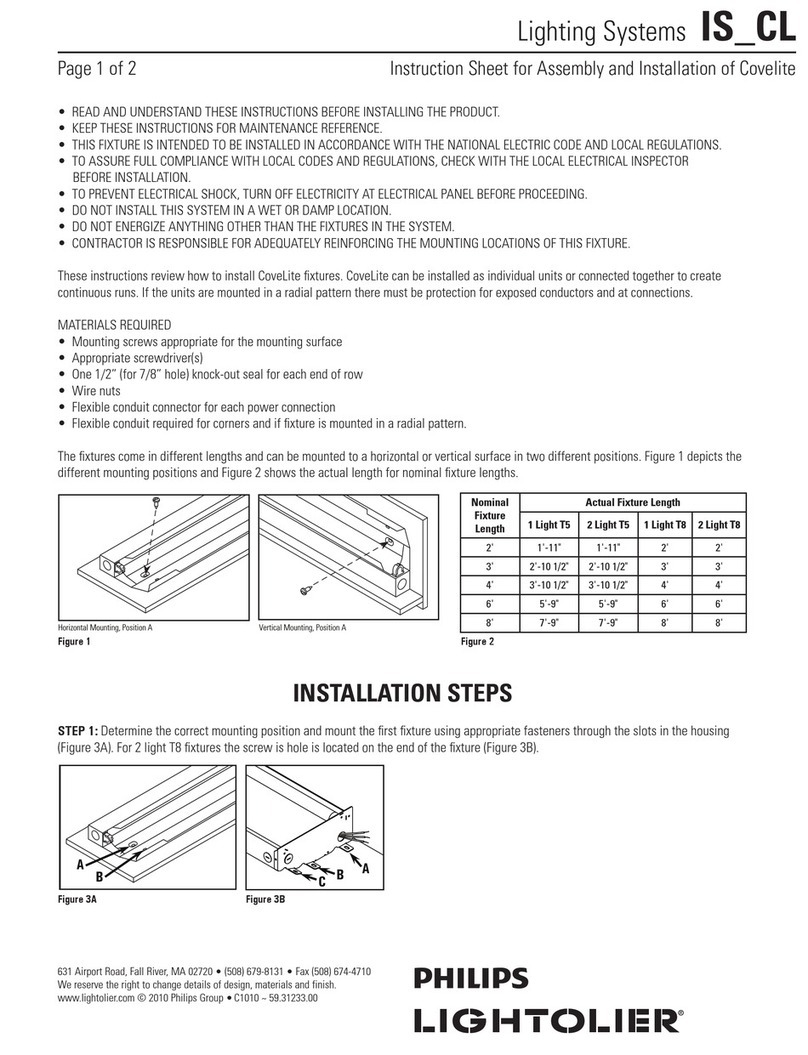 Lightolier IS-CL User manual
