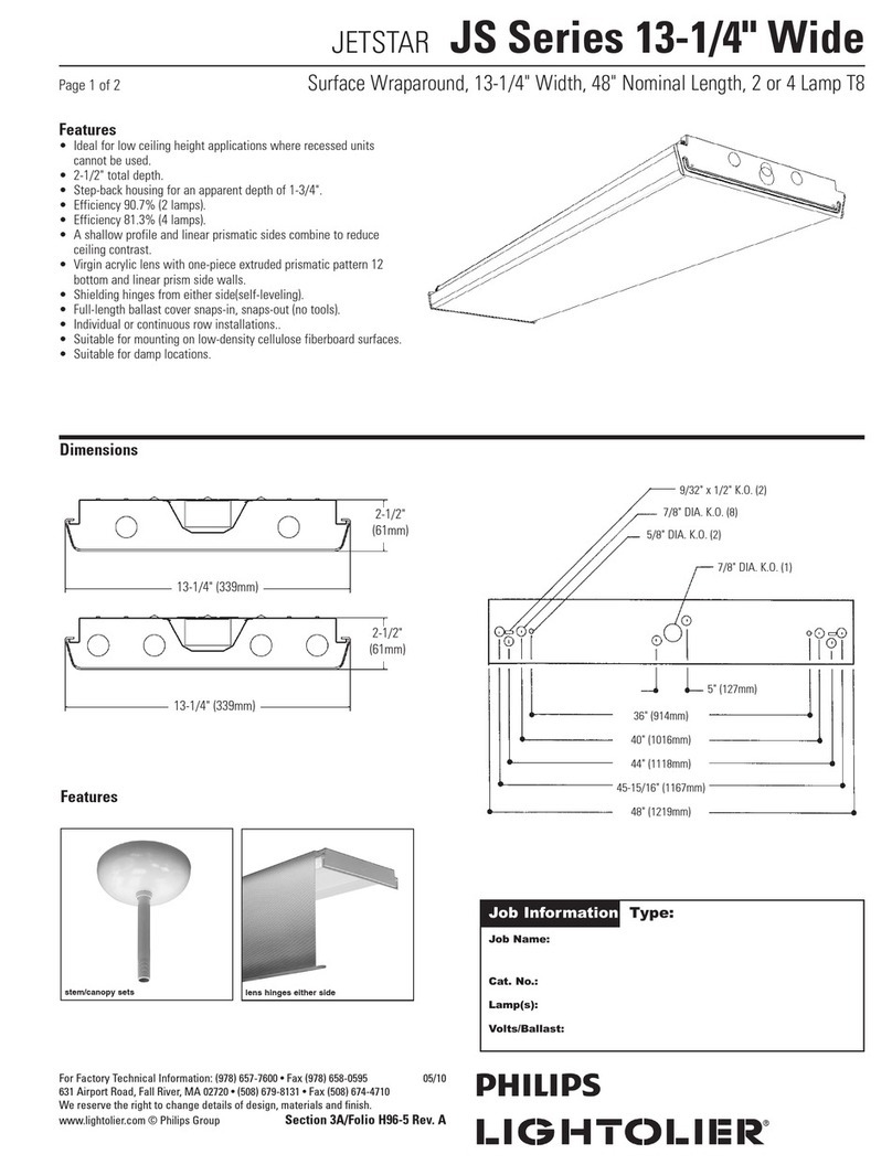 Lightolier JS Series User manual