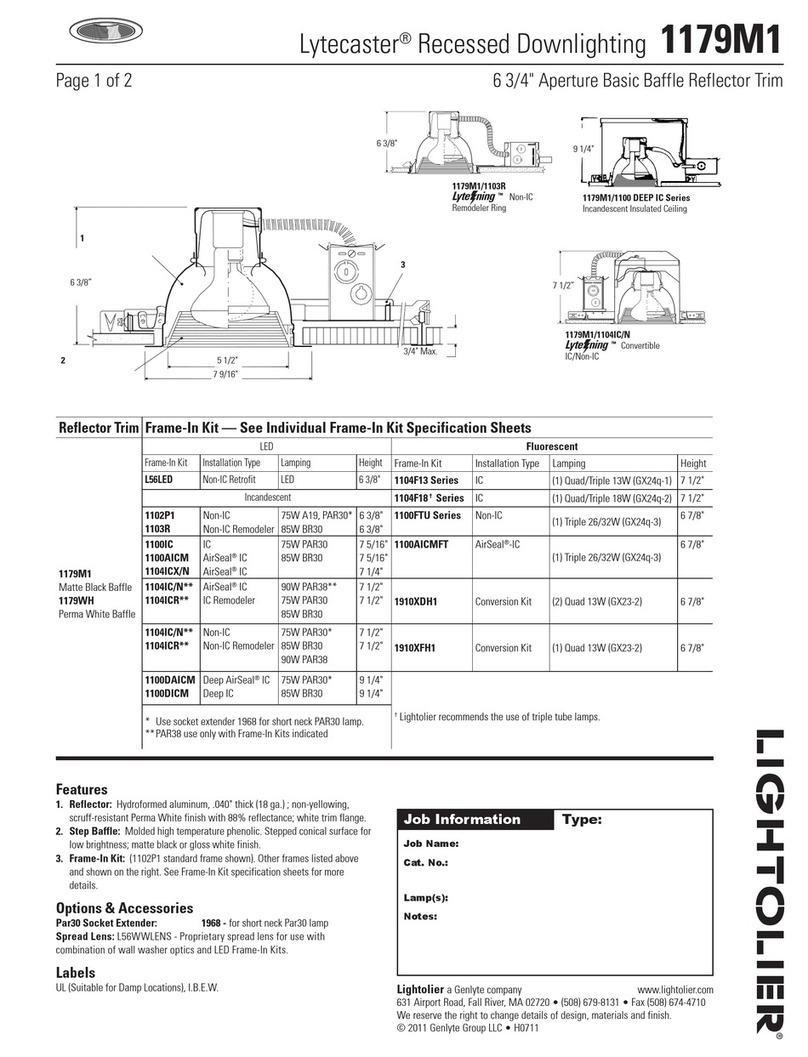 Lightolier Lytecaster 1179M1 specification
