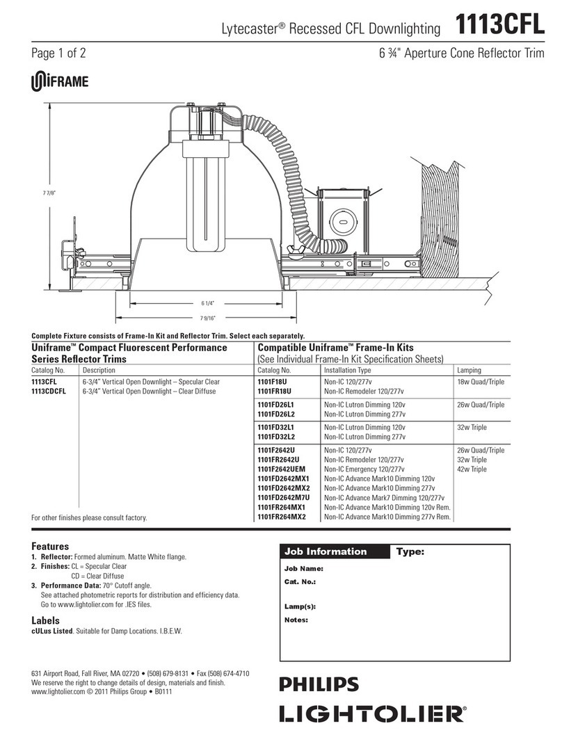 Lightolier Lytecaster 1113CFL User manual