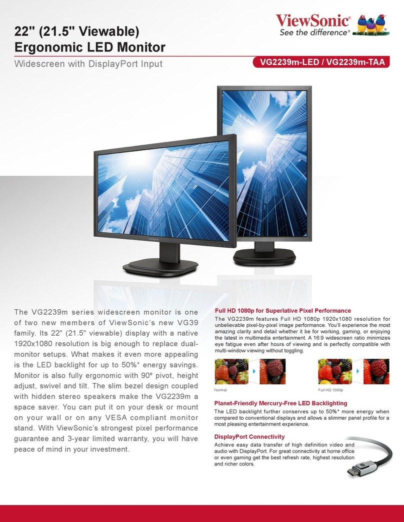 ViewSonic VG2239m-LED User manual