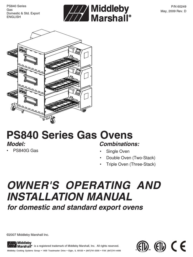Middleby Marshall PS840G installation manual Middleby Marshall PS840G installation manual