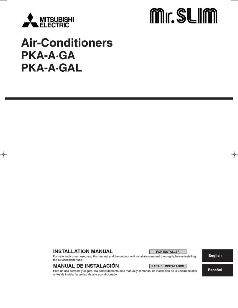 Mitsubishi Mr.Slim PKA-A-GA installation manual
