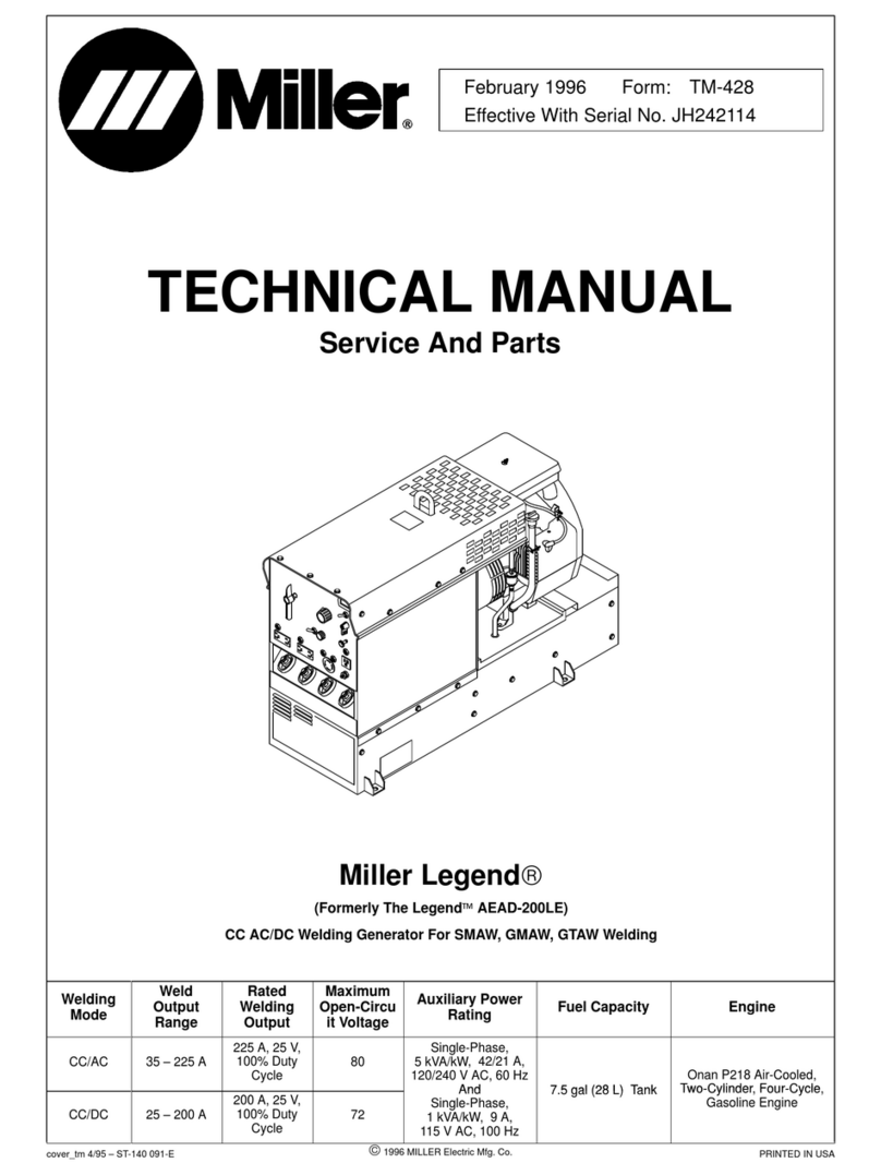 Miller Electric Legend AEAD-200LE Technical manual