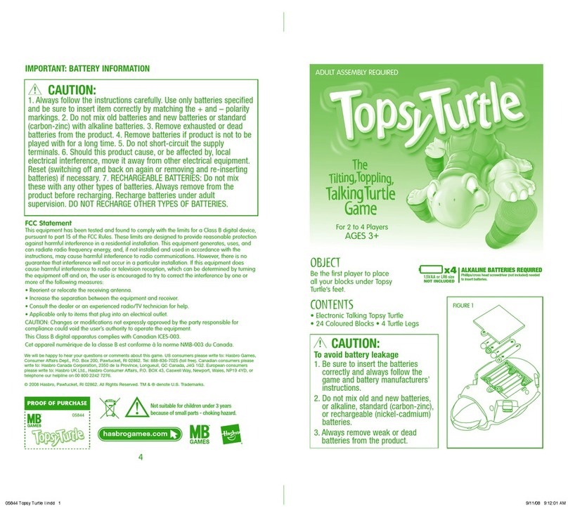 Hasbro Topsy Turtle Assembly manual