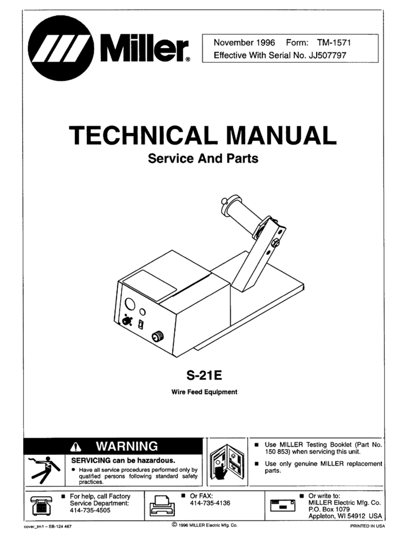 Miller Electric S-21E Technical manual