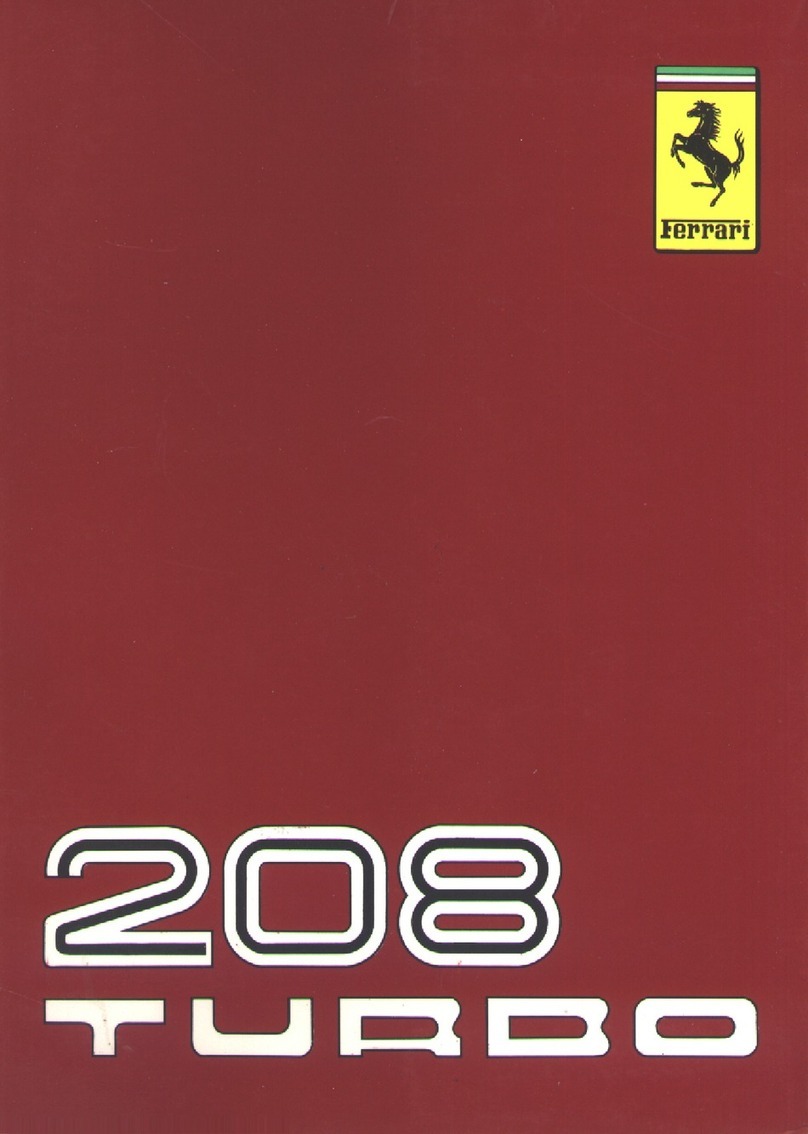 Ferrari 208 TURBO User manual
