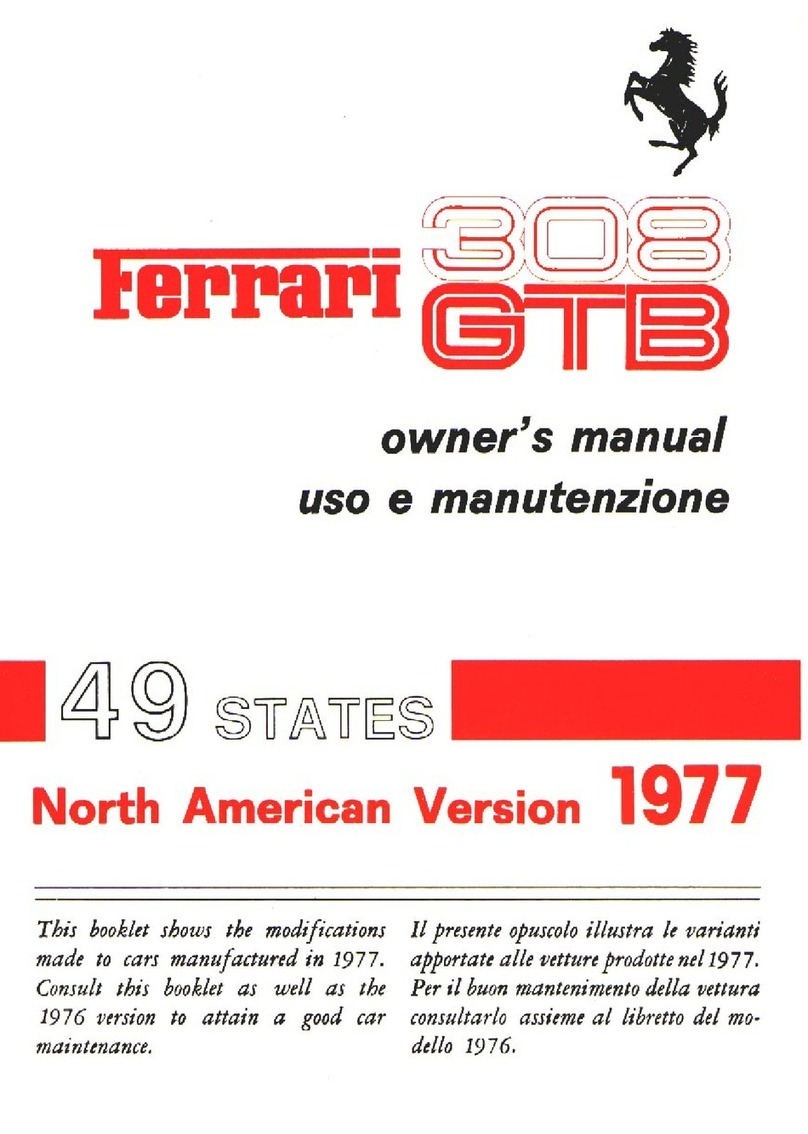 Ferrari 308 GTB 1977 owner's manual