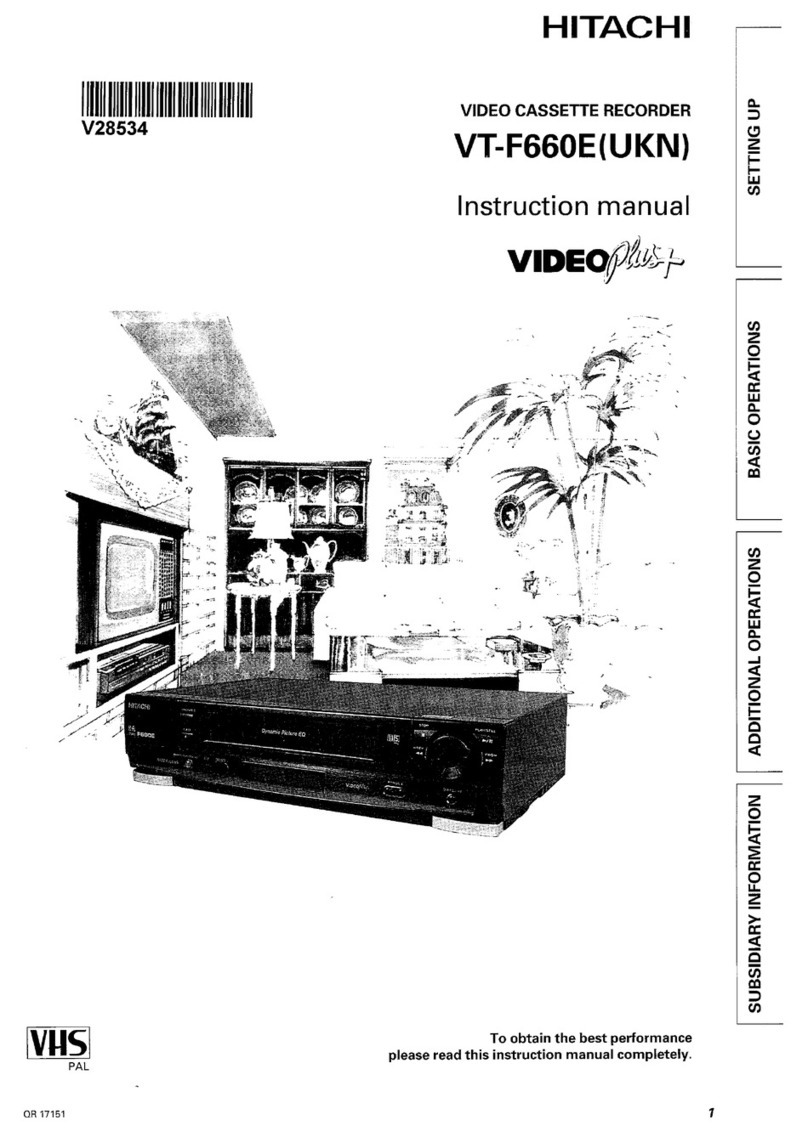Hitachi VT-F660EUKN User manual