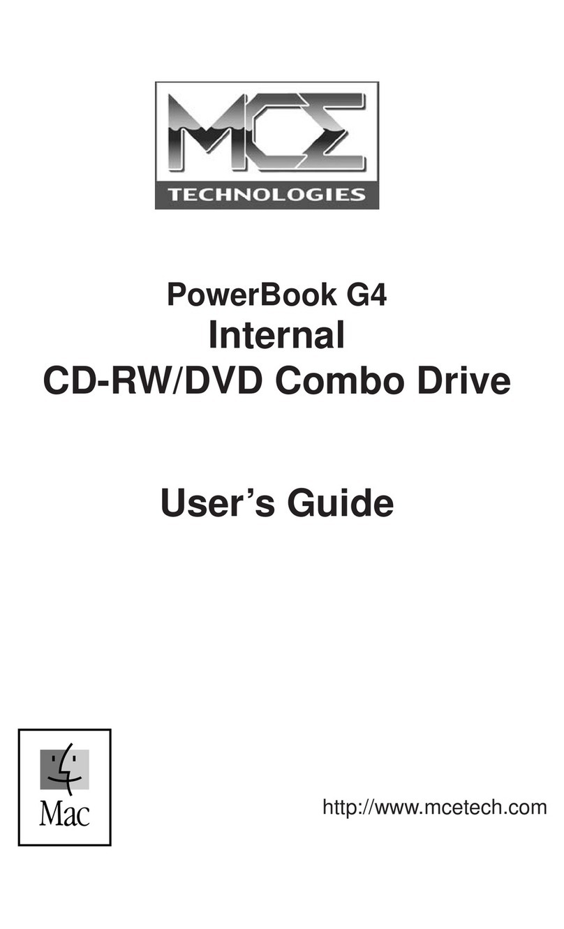 MCE Technologies POWERBOOK G4 user guide
