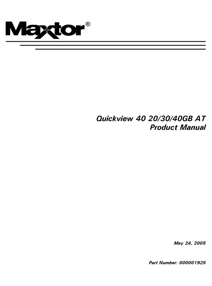 Maxtor Quickview 40 product manual