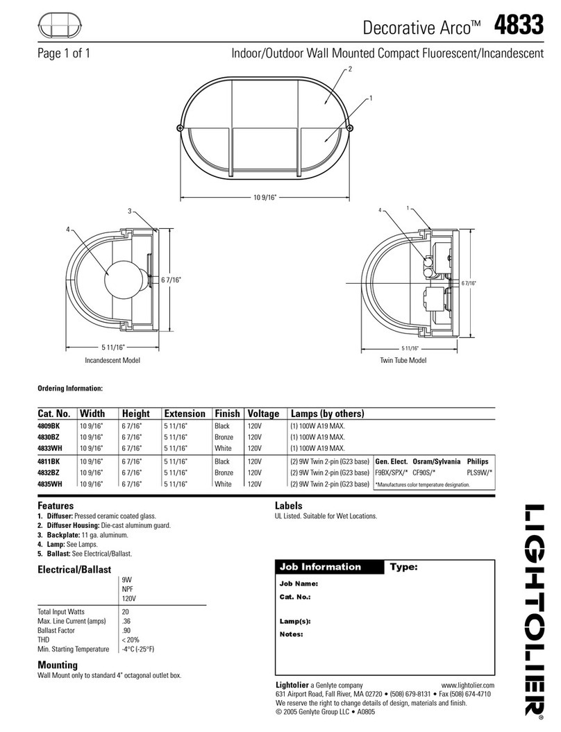 Lightolier Decorative Arco 4833 specification