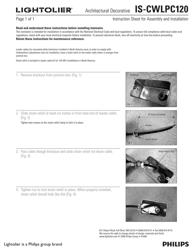 Lightolier IS-CWLPC120 User manual