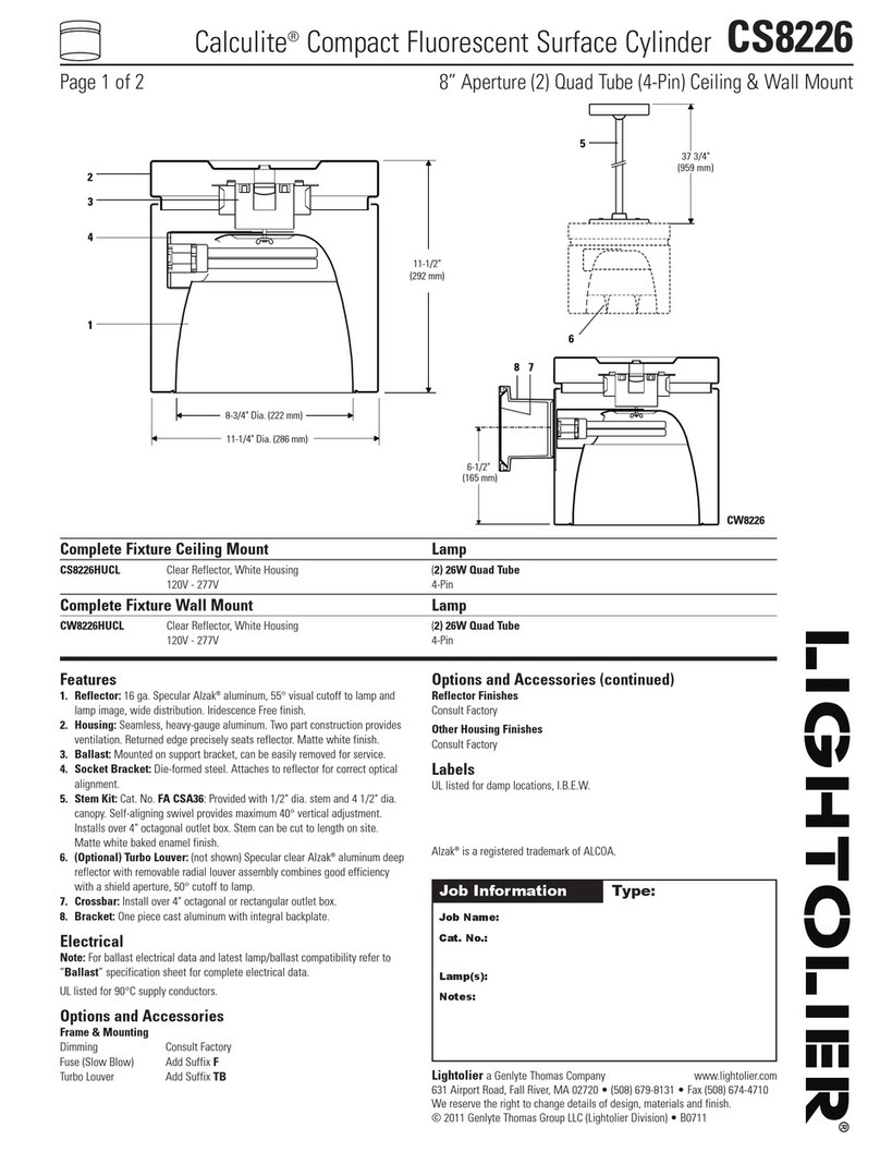 Lightolier Calculite CS8226 specification