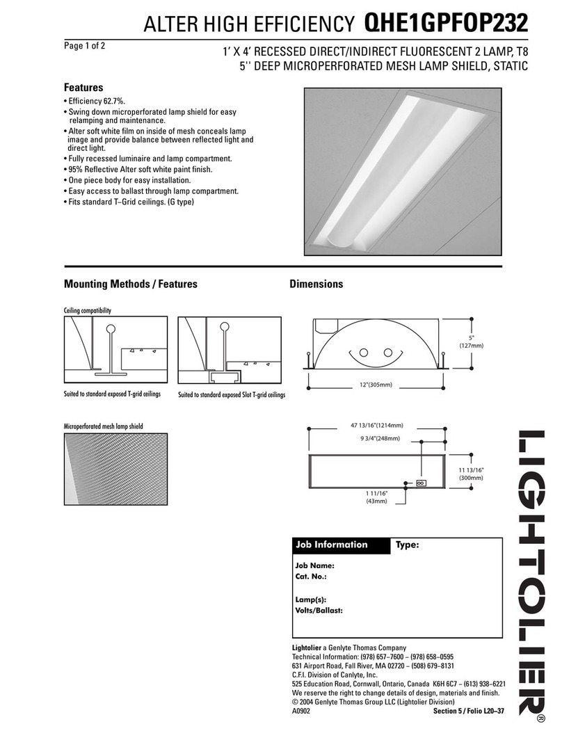 Lightolier QHE1GPFOP232 specification