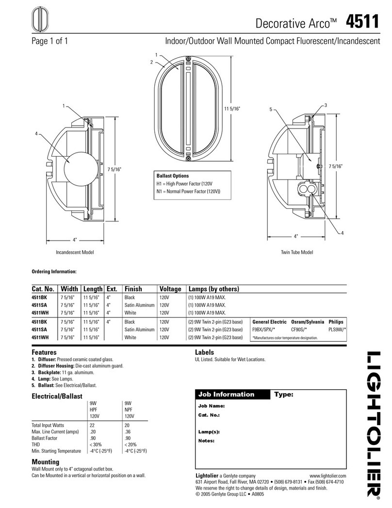Lightolier Decorative Arco 4511 specification